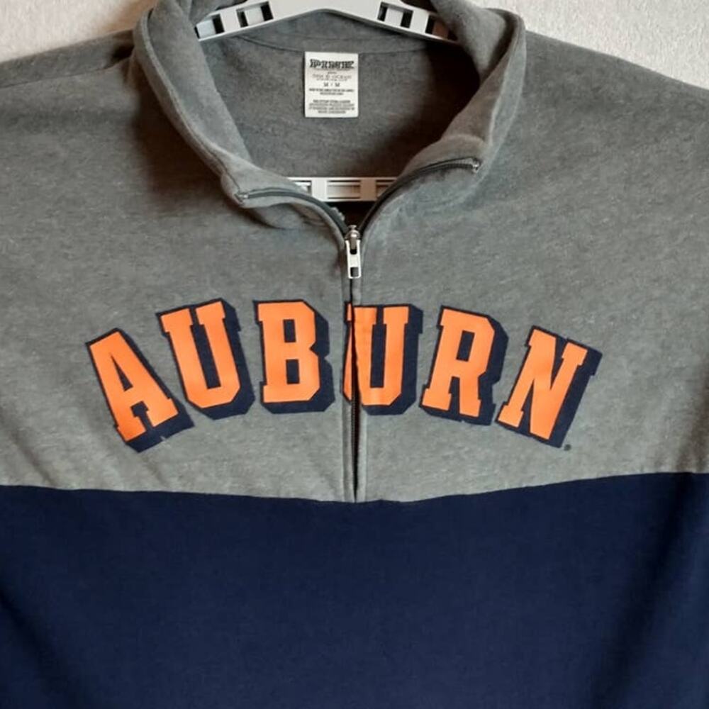 PINK Victorias Secret Auburn Tigers 1/4 Zip Pullover Sweatshirt Womens Medium